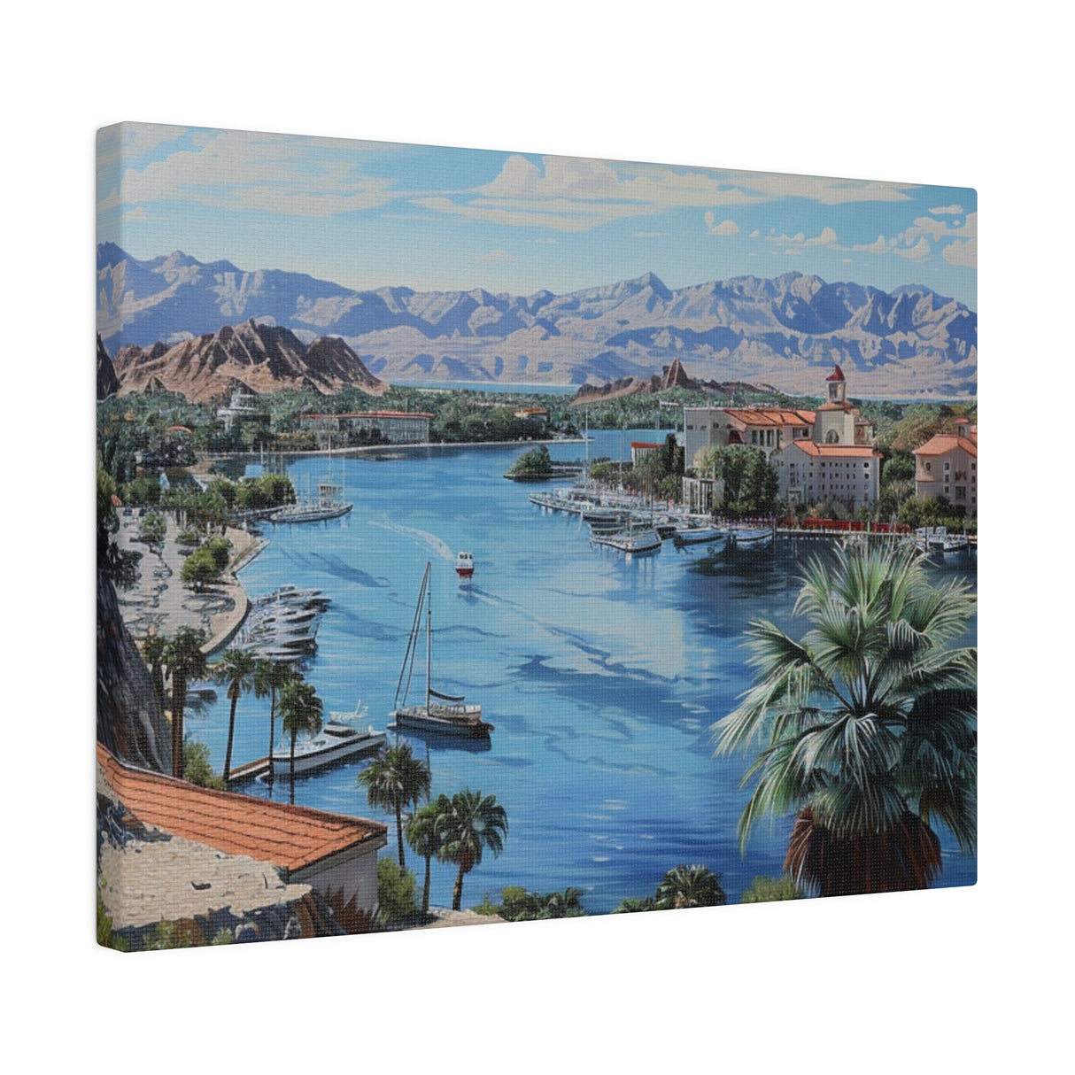 Matte Canvas, Stretched, 0.75", Boating Getaway