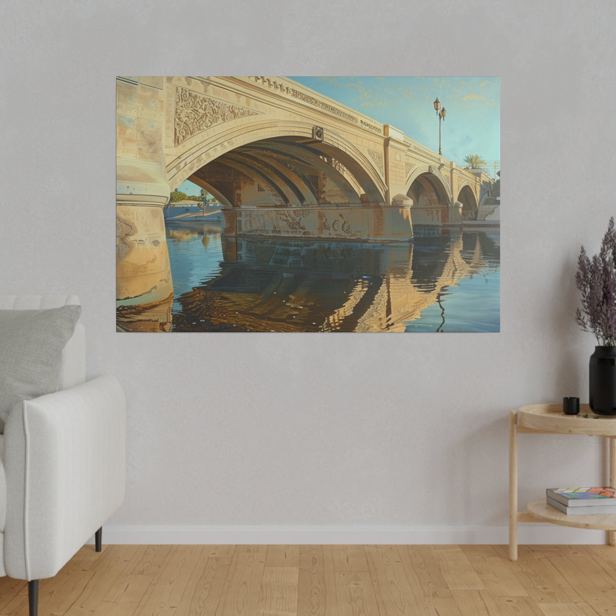 Matte Canvas, Stretched, 0.75", London Bridge