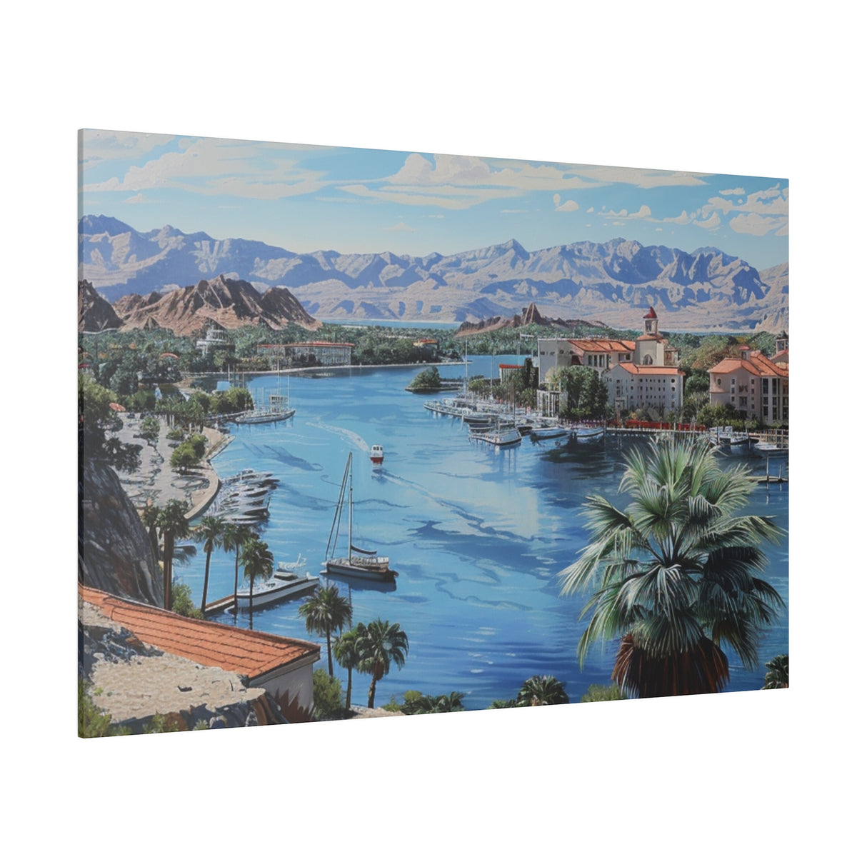 Matte Canvas, Stretched, 0.75", Boating Getaway