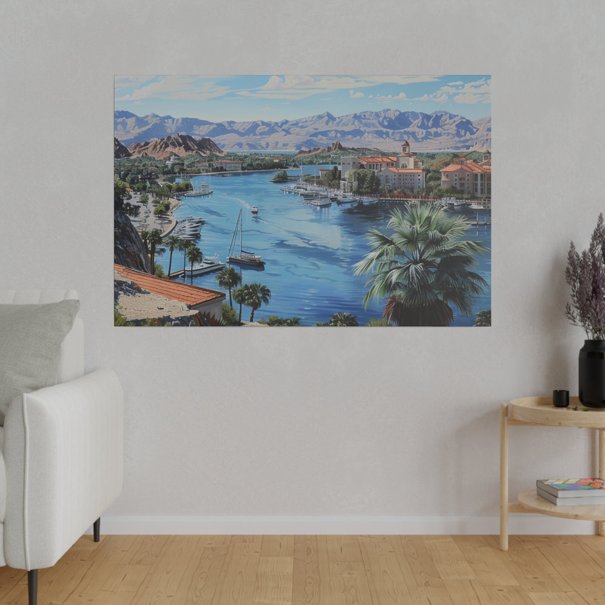 Matte Canvas, Stretched, 0.75", Boating Getaway