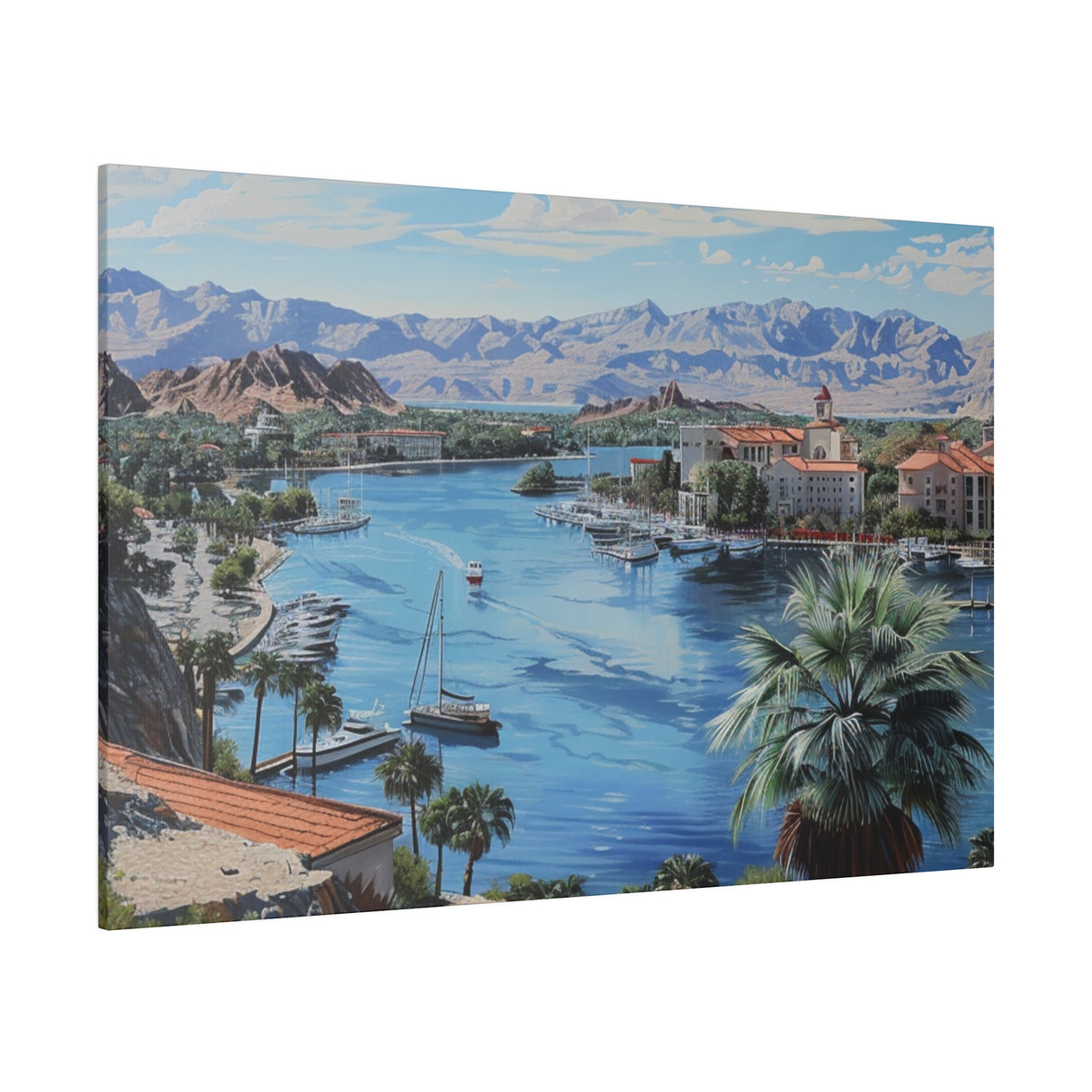 Matte Canvas, Stretched, 0.75", Boating Getaway