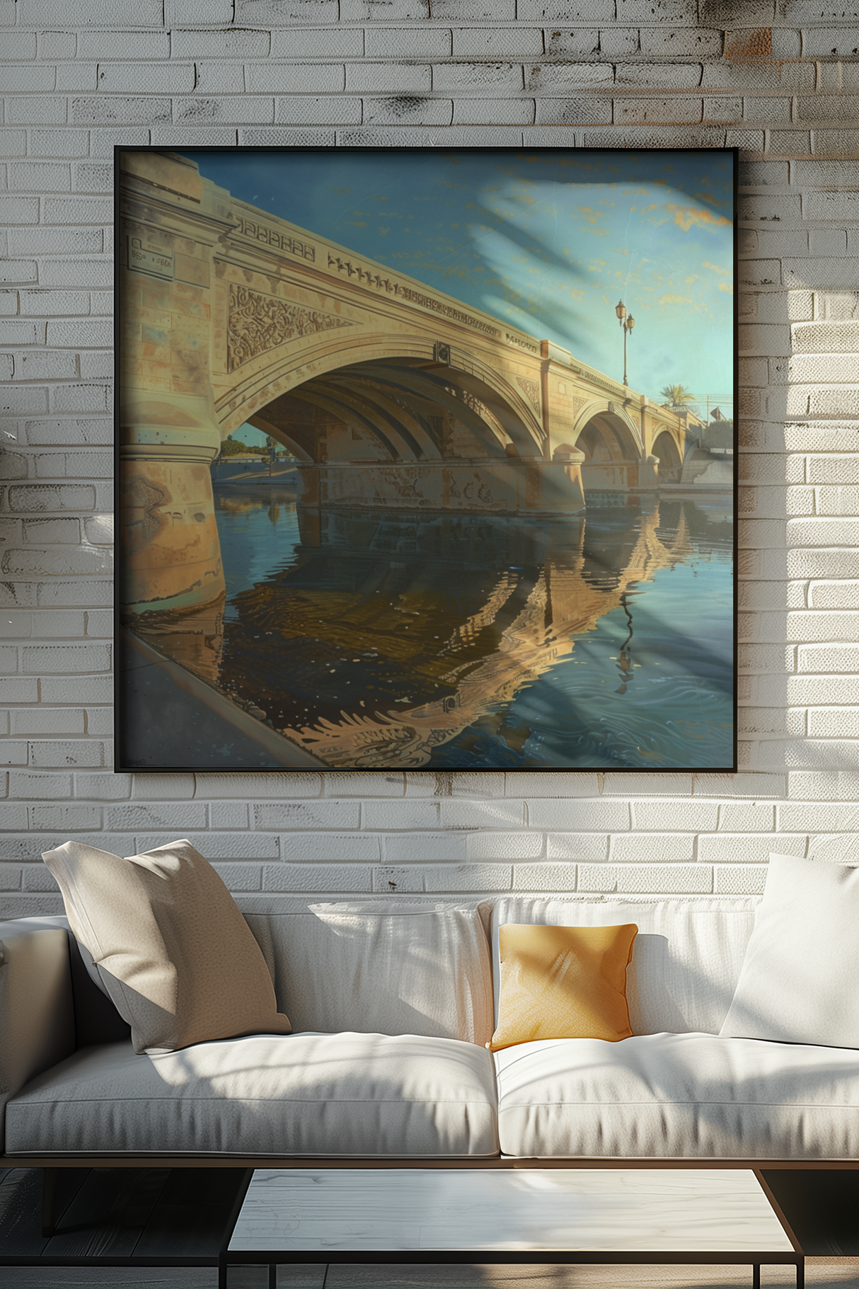 Matte Canvas, Stretched, 0.75", London Bridge