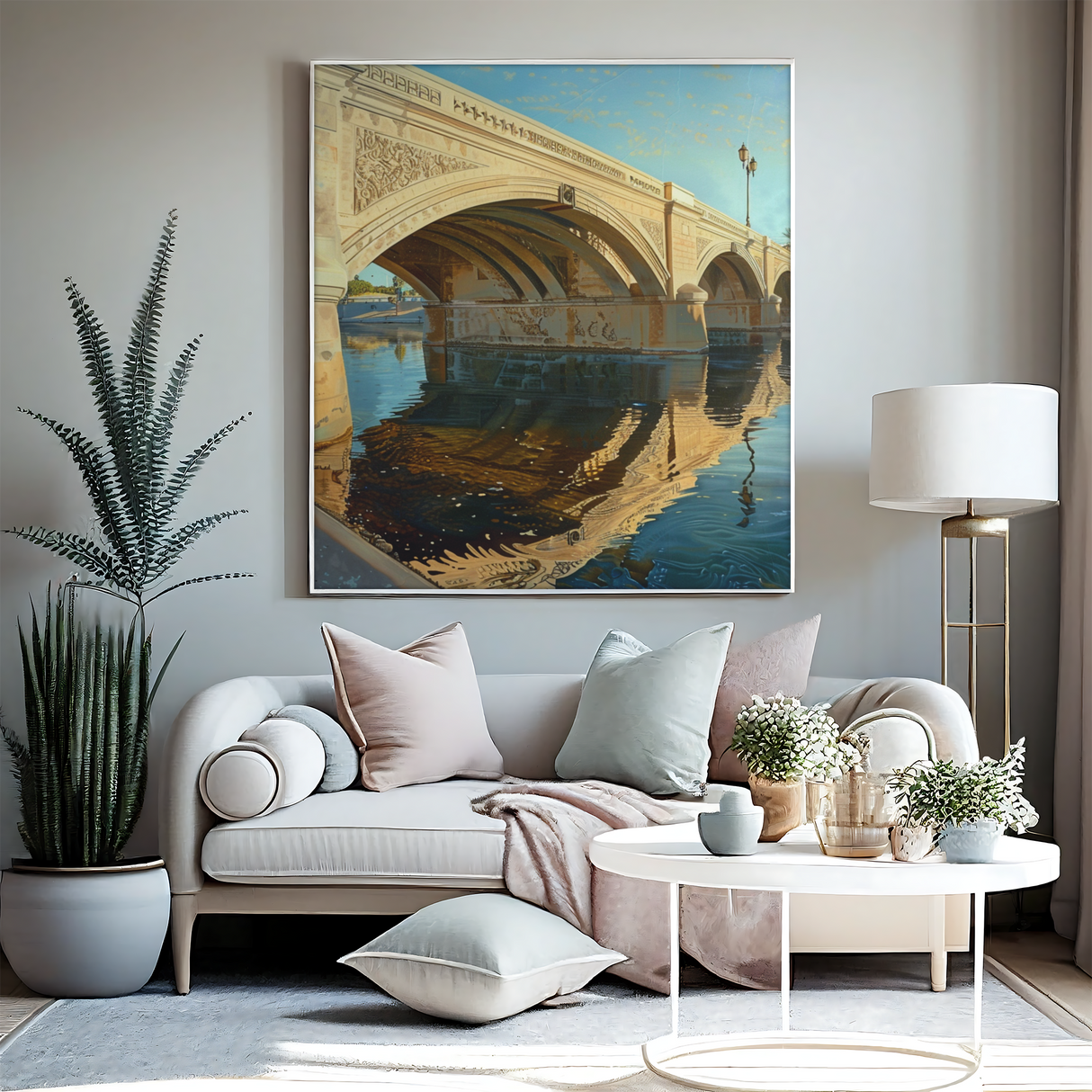 Matte Canvas, Stretched, 0.75", London Bridge